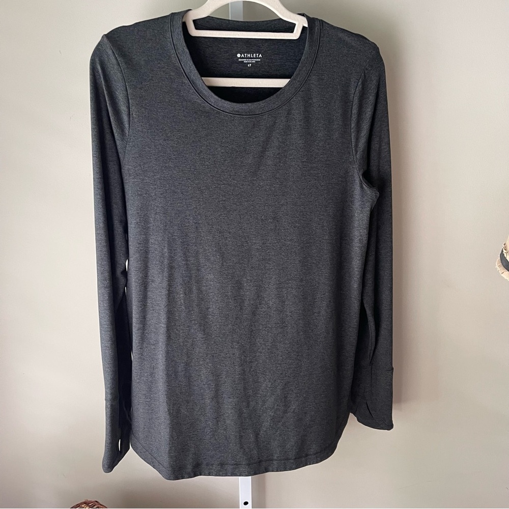 Athleta Women's Dark Gray Long Sleeve Tee NWOT